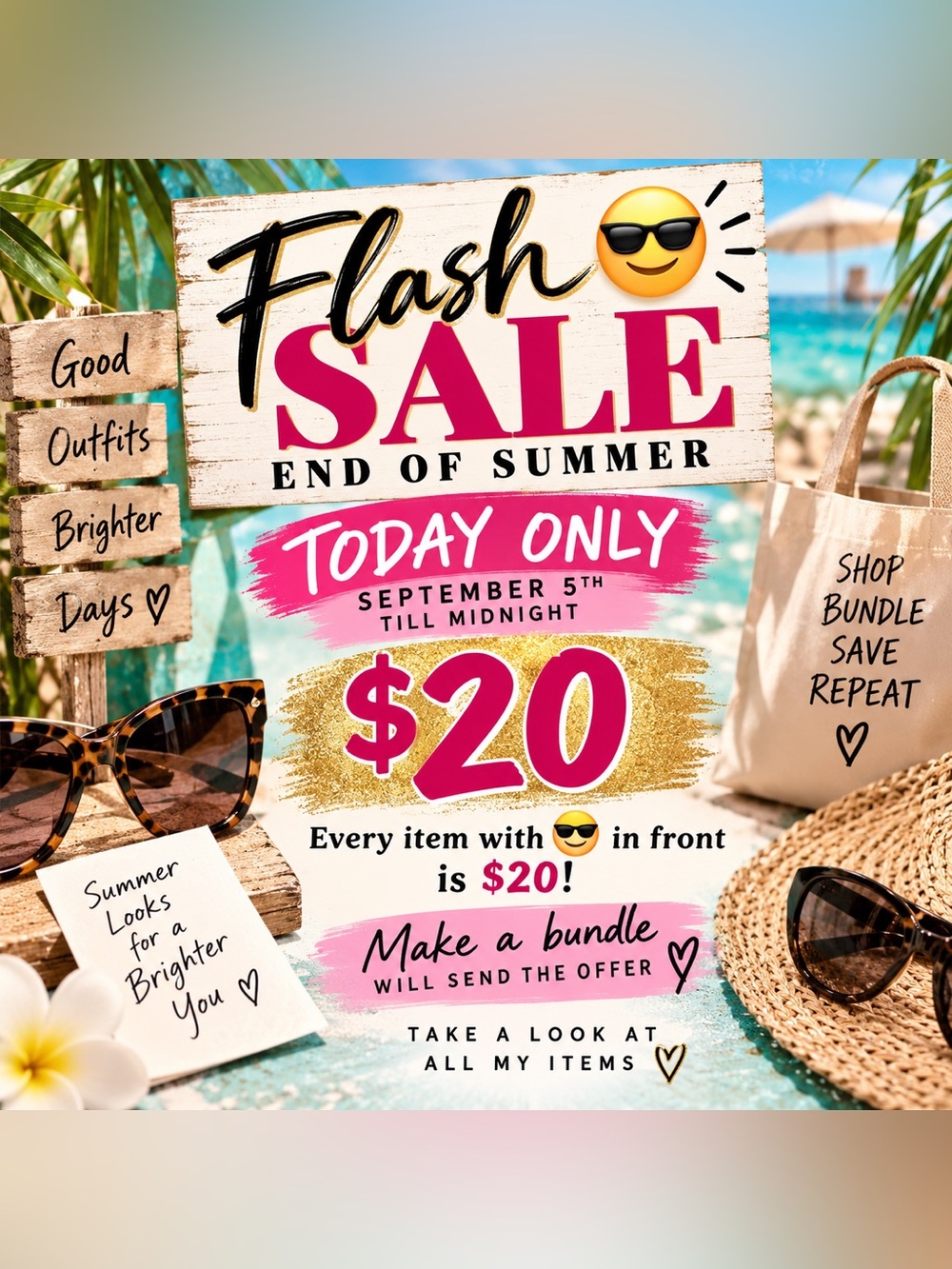 Flash sale September 5th Only 😎20$